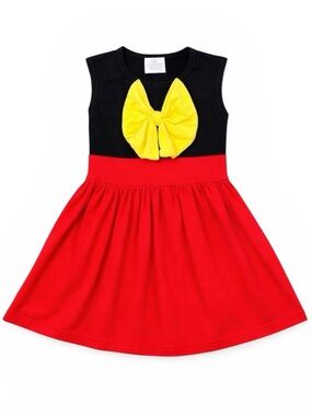 Boutique Baby/Toddler Girl Bow Dress XS (12-18M) GUC